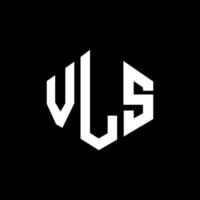 diseño de logotipo de letra vls con forma de polígono. vls polígono y diseño de logotipo en forma de cubo. vls hexágono vector logo plantilla colores blanco y negro. monograma vls, logotipo empresarial y inmobiliario.