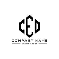 CEO letter logo design with polygon shape. CEO polygon and cube shape logo design. CEO hexagon vector logo template white and black colors. CEO monogram, business and real estate logo.