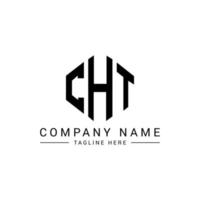 CHT letter logo design with polygon shape. CHT polygon and cube shape logo design. CHT hexagon vector logo template white and black colors. CHT monogram, business and real estate logo.