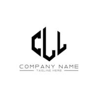 diseño de logotipo de letra cll con forma de polígono. cll diseño de logotipo en forma de polígono y cubo. cll hexágono vector logo plantilla colores blanco y negro. monograma cll, logotipo comercial e inmobiliario.