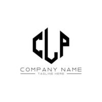 CLP letter logo design with polygon shape. CLP polygon and cube shape logo design. CLP hexagon vector logo template white and black colors. CLP monogram, business and real estate logo.