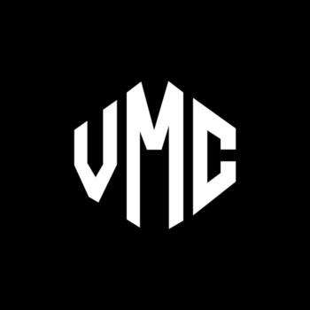 VMC letter logo design with polygon shape. VMC polygon and cube shape logo design. VMC hexagon vector logo template white and black colors. VMC monogram, business and real estate logo.