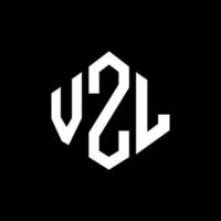 VZL letter logo design with polygon shape. VZL polygon and cube shape logo design. VZL hexagon vector logo template white and black colors. VZL monogram, business and real estate logo.