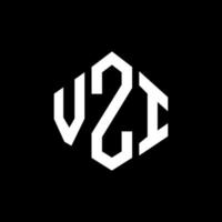 VZI letter logo design with polygon shape. VZI polygon and cube shape logo design. VZI hexagon vector logo template white and black colors. VZI monogram, business and real estate logo.