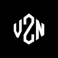 VZN letter logo design with polygon shape. VZN polygon and cube shape logo design. VZN hexagon vector logo template white and black colors. VZN monogram, business and real estate logo.