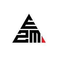 EZM triangle letter logo design with triangle shape. EZM triangle logo design monogram. EZM triangle vector logo template with red color. EZM triangular logo Simple, Elegant, and Luxurious Logo.