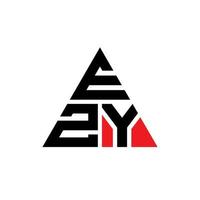 diseño de logotipo de letra de triángulo ezy con forma de triángulo. monograma de diseño de logotipo de triángulo ezy. plantilla de logotipo de vector de triángulo ezy con color rojo. logotipo triangular ezy logotipo simple, elegante y lujoso.