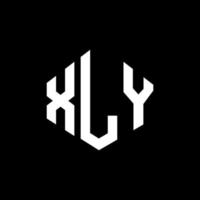 diseño de logotipo de letra xly con forma de polígono. diseño de logotipo en forma de cubo y polígono xly. xly hexágono vector logo plantilla colores blanco y negro. monograma xly, logotipo comercial e inmobiliario.