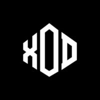 diseño de logotipo de letra xod con forma de polígono. diseño de logotipo en forma de cubo y polígono xod. xod hexágono vector logo plantilla colores blanco y negro. monograma xod, logotipo empresarial y inmobiliario.