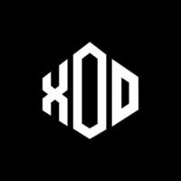 diseño de logotipo de letra xoo con forma de polígono. diseño de logotipo en forma de cubo y polígono xoo. xoo hexágono vector logo plantilla colores blanco y negro. monograma xoo, logotipo empresarial y inmobiliario.