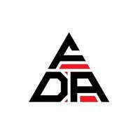 diseño de logotipo de letra triangular fda con forma de triángulo. monograma de diseño de logotipo de triángulo fda. plantilla de logotipo de vector de triángulo fda con color rojo. logotipo triangular fda logotipo simple, elegante y lujoso.