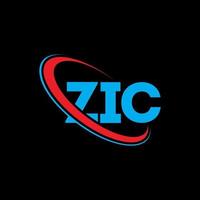 ZIC logo. ZIC letter. ZIC letter logo design. Initials ZIC logo linked with circle and uppercase monogram logo. ZIC typography for technology, business and real estate brand. vector