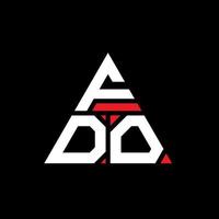 diseño de logotipo de letra de triángulo fdo con forma de triángulo. monograma de diseño de logotipo de triángulo fdo. plantilla de logotipo de vector de triángulo fdo con color rojo. logotipo triangular fdo logotipo simple, elegante y lujoso.