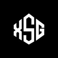 diseño de logotipo de letra xsg con forma de polígono. xsg polígono y diseño de logotipo en forma de cubo. xsg hexágono vector logo plantilla colores blanco y negro. Monograma xsg, logotipo empresarial y inmobiliario.