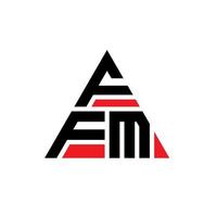 diseño de logotipo de letra triangular ffm con forma de triángulo. Monograma de diseño de logotipo de triángulo ffm. plantilla de logotipo de vector de triángulo ffm con color rojo. logotipo triangular ffm logotipo simple, elegante y lujoso.