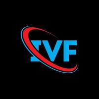 logotipo de fiv carta de fiv diseño del logotipo de la letra ivf. logotipo de iniciales ivf vinculado con círculo y logotipo de monograma en mayúsculas. Tipografía ivf para tecnología, negocios y marca inmobiliaria. vector