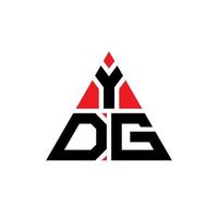 YDG triangle letter logo design with triangle shape. YDG triangle logo design monogram. YDG triangle vector logo template with red color. YDG triangular logo Simple, Elegant, and Luxurious Logo.