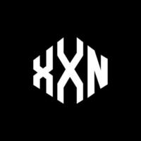 Diseño de logotipo de letra xxn con forma de polígono. Diseño de logotipo en forma de cubo y polígono xxn. xxn hexágono vector logo plantilla colores blanco y negro. Monograma xxn, logotipo empresarial y inmobiliario.