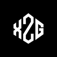 XZG letter logo design with polygon shape. XZG polygon and cube shape logo design. XZG hexagon vector logo template white and black colors. XZG monogram, business and real estate logo.