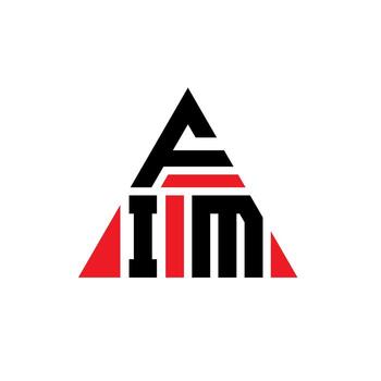 FIM triangle letter logo design with triangle shape. FIM triangle logo design monogram. FIM triangle vector logo template with red color. FIM triangular logo Simple, Elegant, and Luxurious Logo.