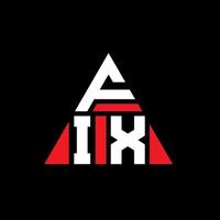 FIX triangle letter logo design with triangle shape. FIX triangle logo design monogram. FIX triangle vector logo template with red color. FIX triangular logo Simple, Elegant, and Luxurious Logo.