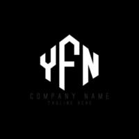 YFN letter logo design with polygon shape. YFN polygon and cube shape logo design. YFN hexagon vector logo template white and black colors. YFN monogram, business and real estate logo.