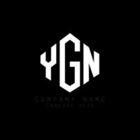 YGN letter logo design with polygon shape. YGN polygon and cube shape logo design. YGN hexagon vector logo template white and black colors. YGN monogram, business and real estate logo.
