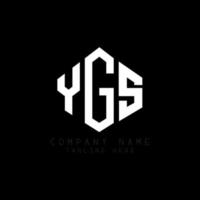 YGS letter logo design with polygon shape. YGS polygon and cube shape logo design. YGS hexagon vector logo template white and black colors. YGS monogram, business and real estate logo.