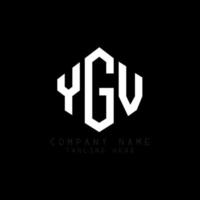 YGV letter logo design with polygon shape. YGV polygon and cube shape logo design. YGV hexagon vector logo template white and black colors. YGV monogram, business and real estate logo.