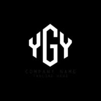 YGY letter logo design with polygon shape. YGY polygon and cube shape logo design. YGY hexagon vector logo template white and black colors. YGY monogram, business and real estate logo.