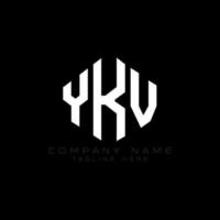 YKV letter logo design with polygon shape. YKV polygon and cube shape logo design. YKV hexagon vector logo template white and black colors. YKV monogram, business and real estate logo.
