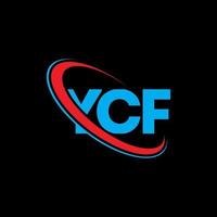 logotipo de ycf. letra ycf. diseño del logotipo de la letra ycf. logotipo de iniciales ycf vinculado con círculo y logotipo de monograma en mayúsculas. tipografía ycf para tecnología, negocios y marca inmobiliaria. vector