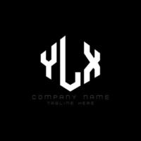 diseño de logotipo de letra ylx con forma de polígono. diseño de logotipo en forma de cubo y polígono ylx. Ylx hexágono vector logo plantilla colores blanco y negro. monograma ylx, logotipo empresarial y inmobiliario.