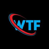 logo wtf. vaya carta. diseño de logotipo de letra wtf. logotipo de iniciales wtf vinculado con círculo y logotipo de monograma en mayúsculas. tipografía wtf para tecnología, negocios y marca inmobiliaria. vector