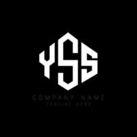 YSS letter logo design with polygon shape. YSS polygon and cube shape logo design. YSS hexagon vector logo template white and black colors. YSS monogram, business and real estate logo.