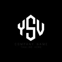 YSV letter logo design with polygon shape. YSV polygon and cube shape logo design. YSV hexagon vector logo template white and black colors. YSV monogram, business and real estate logo.