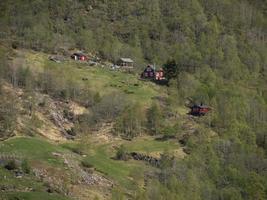 the village of flam in norway photo