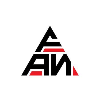 FAN triangle letter logo design with triangle shape. FAN triangle logo design monogram. FAN triangle vector logo template with red color. FAN triangular logo Simple, Elegant, and Luxurious Logo.