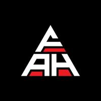 diseño de logotipo de letra de triángulo fah con forma de triángulo. monograma de diseño de logotipo de triángulo fah. plantilla de logotipo de vector de triángulo fah con color rojo. logotipo triangular fah logotipo simple, elegante y lujoso.
