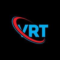 VRT logo. VRT letter. VRT letter logo design. Initials VRT logo linked with circle and uppercase monogram logo. VRT typography for technology, business and real estate brand. vector