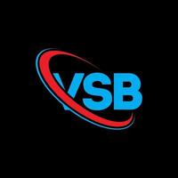 VSB logo. VSB letter. VSB letter logo design. Initials VSB logo linked with circle and uppercase monogram logo. VSB typography for technology, business and real estate brand. vector