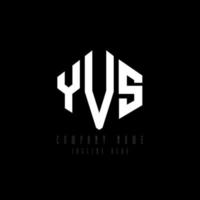 YVS letter logo design with polygon shape. YVS polygon and cube shape logo design. YVS hexagon vector logo template white and black colors. YVS monogram, business and real estate logo.