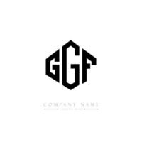 GGF letter logo design with polygon shape. GGF polygon and cube shape logo design. GGF hexagon vector logo template white and black colors. GGF monogram, business and real estate logo.