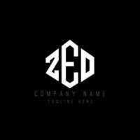 ZEO letter logo design with polygon shape. ZEO polygon and cube shape logo design. ZEO hexagon vector logo template white and black colors. ZEO monogram, business and real estate logo.