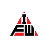 diseño de logotipo de letra de triángulo ifw con forma de triángulo. Monograma de diseño de logotipo de triángulo ifw. Plantilla de logotipo de vector de triángulo ifw con color rojo. logotipo triangular ifw logotipo simple, elegante y lujoso.