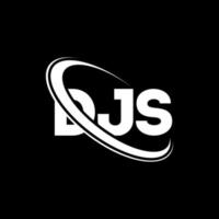 DJS logo. DJS letter. DJS letter logo design. Initials DJS logo linked with circle and uppercase monogram logo. DJS typography for technology, business and real estate brand. vector