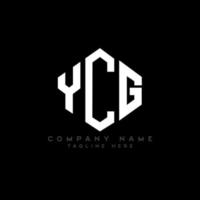 diseño de logotipo de letra ycg con forma de polígono. ycg polígono y diseño de logotipo en forma de cubo. ycg hexágono vector logo plantilla colores blanco y negro. monograma ycg, logotipo comercial e inmobiliario.