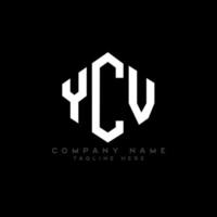 YCV letter logo design with polygon shape. YCV polygon and cube shape logo design. YCV hexagon vector logo template white and black colors. YCV monogram, business and real estate logo.