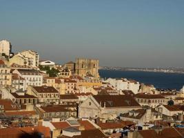 Lisbon at the tagus river photo