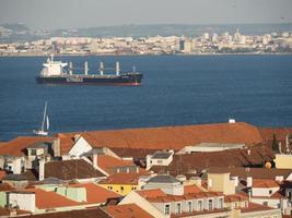 Lisbon at the tagus river photo